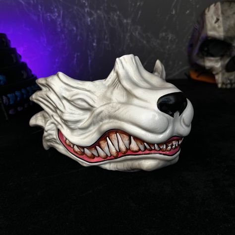 White Wolf half mask - Made to Order We also make custom masks according to your color preferences. Feel free to describe your idea for the painting color with details, we’re open for any suggestions :) Japanese Half Face Kitsune/Wolf mask will perfectly decorate your interior and it is suitable for a carnival or photoshoot. This mask would be great for Halloween costume! The finished half mask is ready and comfortable to wear. Handmade from high-strength resin, hypoallergenic and safe. ... Custom Masks, Wolf Mask, Half Mask, Half Face, White Wolf, Describe Yourself, Mask Making, Halloween Costume, Paint Colors