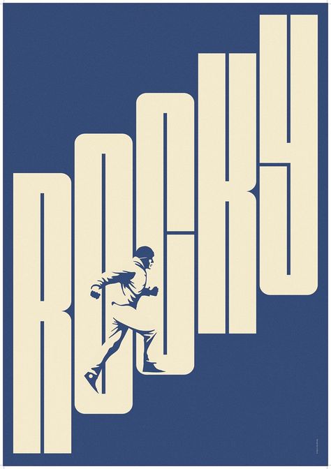 Rocky Film, Poster Grafico, Sport Posters, Classic Films Posters, Best Movie Posters, Graphisches Design, 타이포그래피 포스터 디자인, Film Poster Design, Rocky Balboa