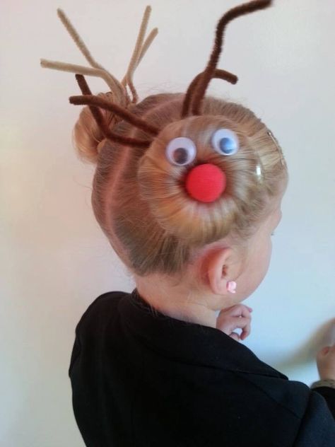 New Braided Hairstyles, Christmas Hairstyles, Christmas Hair, Holiday Hairstyles, Red Nosed Reindeer, Everyday Hairstyles, Crazy Hair, Pavlova, Christmas Cheer