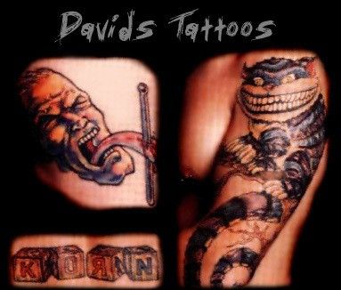 Korn Tattoo Ideas, Korn Self Titled, Korn Tattoo, David Silveria, David Tattoo, Bakersfield California, Kentucky Fried, Jonathan Davis