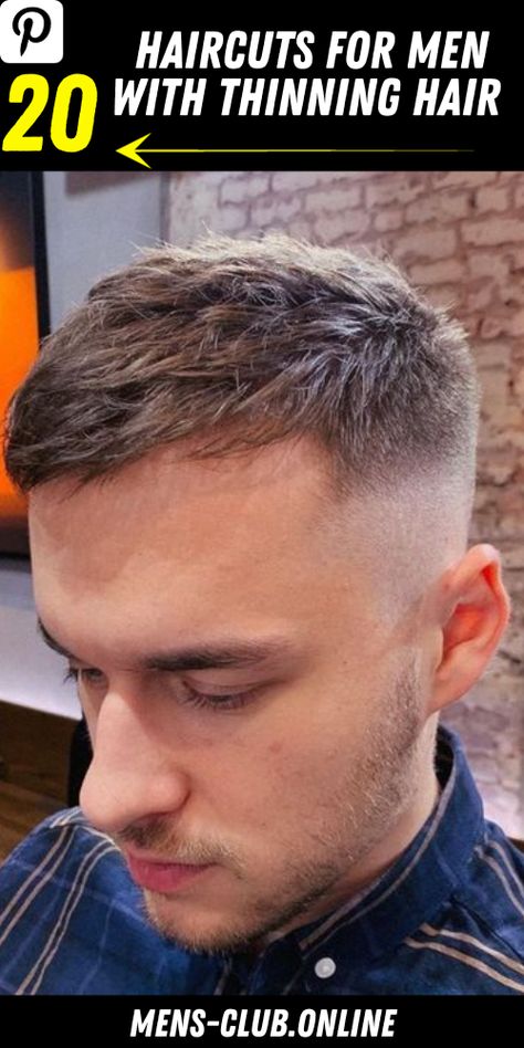 Top 20 Trendy Haircuts for Men with Thinning Hair in 2023 - mens-club.online Men’s Receding Hairline Haircuts, Thinning Haircut Men, Men’s Short Haircuts For Thinning Hair, Men Receding Hairline Hairstyles, Men’s Short Hairstyles Receding Hairline, Straight Fine Hair Cuts Men, Hairstyle For Receding Hairline Mens, Men’s Haircut Receding Hairline, Haircuts For Men With Thinning Hair