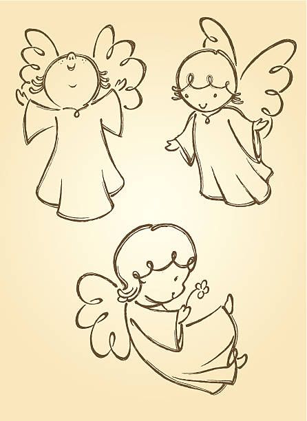 Angel Sketch, Angel Vector, Angel Illustration, Drawing Hands, Angel Drawing, Angel Crafts, Christmas Drawing, Rock Painting Art, Angel Art