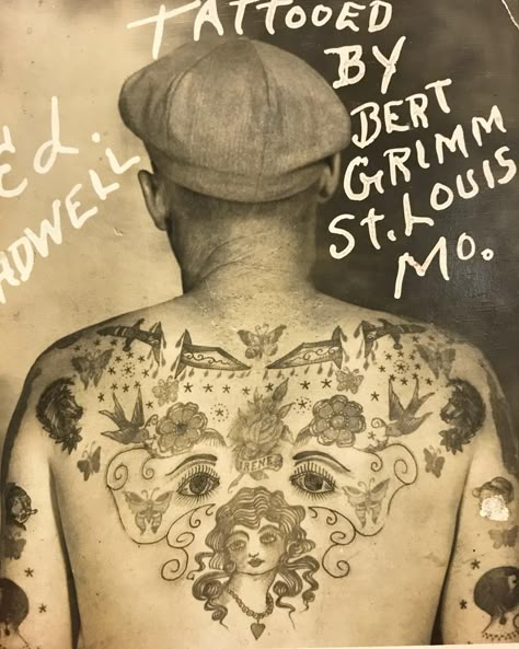 Victorian Tattoo Vintage, Bert Grimm, Tattoo Museum, Vintage Tattoos, Vintage Style Tattoos, Vintage Tattoo Design, Wild West Show, New York Tattoo, Rose Tattoos For Men