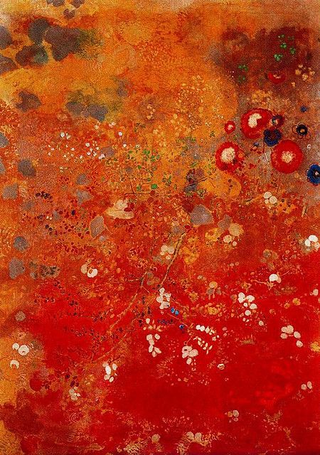 Odilon Redon by naezdok, via Flickr Odilon Redon, Red Painting, Paintings I Love, Land Art, Art Plastique, Painting Inspiration, Love Art, Artist Inspiration, Amazing Art