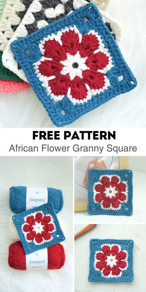 Discover the art of exotic motif crochet with our free PDF pattern. Learn to create a stunning African Flower Granny Square to beautify your handmade items. African Flower Motif Crochet, Crochet Flower Squares Blanket, African Square Crochet, Alphabet Granny Squares, Free African Flower Crochet Pattern, African Flower Granny Square Pattern Free, Crochet Orchid Granny Square, African Flower Granny Square Blanket, African Granny Square Free Pattern