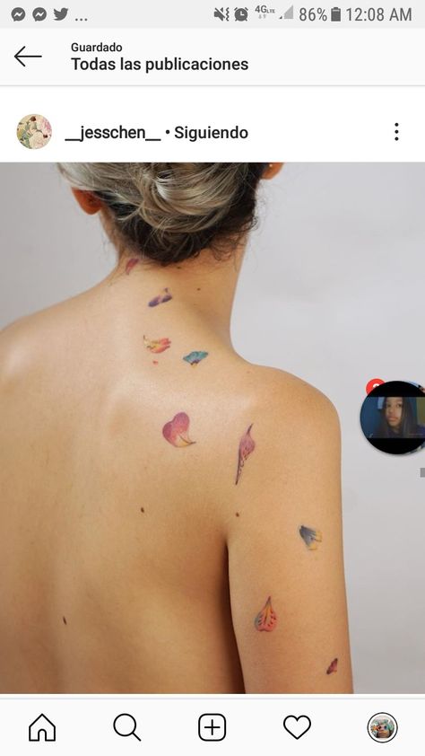 Shoulder petals tattoo Falling Flowers Tattoo, Flower Petals Tattoo, Falling Petals Tattoo, Colorful Shoulder Tattoo, Flower Petal Tattoo, Rose Petal Tattoo, Petal Tattoos, Rose Petals Tattoo, Petals Tattoo