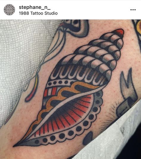 Traditional Nautical Tattoo, Nautical Sleeve, Shark Tooth Tattoo, Nautical Tattoos, Nautical Tattoo Sleeve, Old School Tattoos, Seashell Tattoos, Traditional Tattoo Old School, Traditional Tattoo Inspiration