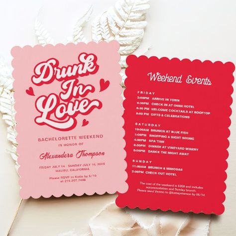 Drunk in love Pink bachelorette party Invitation Red And Pink Bachelorette, Pink Bachelorette Party Theme, Valentines Bachelorette, Unique Bachelorette Party Themes, Drunk In Love Bachelorette Party, Bachelorette Party Beach Theme, Love Bachelorette Party, Drunk In Love Bachelorette, Unique Bachelorette Party