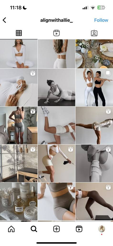 Yoga Instagram Aesthetic, Yoga Aesthetic Instagram Feed, Fitness Page Instagram, Active Wear Instagram Feed, Insta Content Ideas Aesthetic, Pilates Content Ideas For Instagram, Health And Wellness Brand Photoshoot, Fitness Instagram Aesthetic, Pilates Instagram Feed