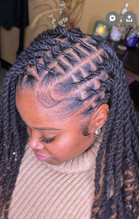 How To Style Temporary Dreadlocks, Flat Twists On Locs, Temporary Locs Styles, Dread Styles For Women Black, Loc Styles For Work, Retwist Hairstyles, Cute Dread Hairstyles, Bob Twists, Styled Locs