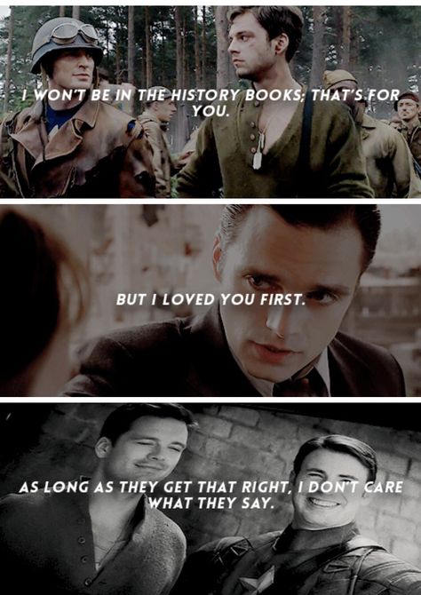 WELL THAT HURTS<-not a Stucky shipper myself. People can love each other and it not be romantic. I love this sentiment Not Easily Conquered, Stucky Fanfiction, Captain America And Bucky, Bucky And Steve, Winter Soldier Bucky, Steve Rogers Captain America, Marvel Quotes, Movie Quote, Loki Marvel