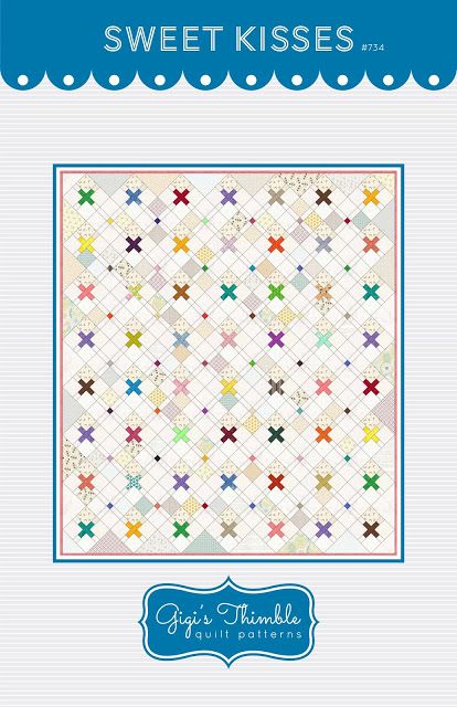 Kisses Quilt Pattern, Charm Pack Quilt Patterns, Low Volume Quilt, Charm Pack Quilt, Plus Quilt, Sweet Kisses, How To Finish A Quilt, Scrappy Quilts, Charm Pack