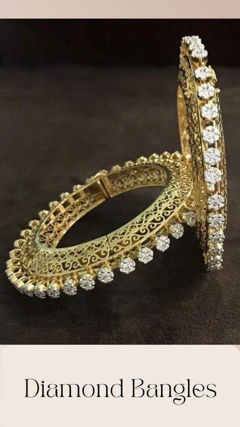 Pacheli Bangle Diamond, Pacheli Bangle, Gold Vaddanam, Gold Bridal Jewellery, Ad Bangles, Choker Design, Latest Indian Jewellery, South Indian Bridal Jewellery, Bangle Diamond