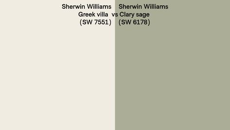 Sherwin Williams Creamy, Greek Villa Sherwin Williams, Greek Villa, Greek Villas, Clary Sage, Sherwin Williams, Side By Side, Villa, Books