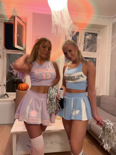 Cheer Leader Halloween Costumes, Cheerleading Halloween Costumes, Cheer Halloween Costume, Halloween Costumes Cheerleader, Cheerleader Costume Halloween, Zombie Cheerleader Halloween Costume, Cheerleaders Costume, Halloween Cheerleader, 2 Person Halloween Costumes