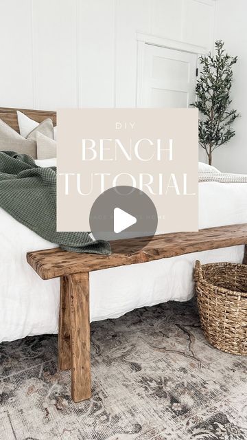 Narrow Hallway Bench, How To Make A Bench, Narrow Entry Bench, Bedroom Bench Diy, Entryway Bench Diy, Diy Rustic Bench, Sage Phillips, Narrow Bench, Pine Bench