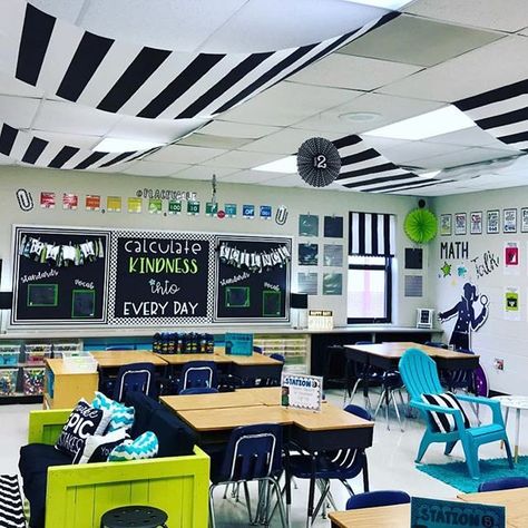 Uređenje Učionice, Classroom Lighting, Classroom Color Scheme, Classroom Decoration Ideas, Classroom Ceiling, Classroom Decor Middle, Farmhouse Classroom, Fluorescent Lights, Classroom Decor High School