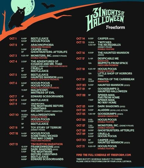 Fall Baddies Official 🍂🎃👻 | Freeform 31 nights of Halloween 🎃 | Facebook Casper 1995, 31 Nights Of Halloween, Little Shop Of Horrors, 31 Days Of Halloween, Halloween 2023, Halloween 2024, 31 Days, Monsters Inc, Haunted Mansion