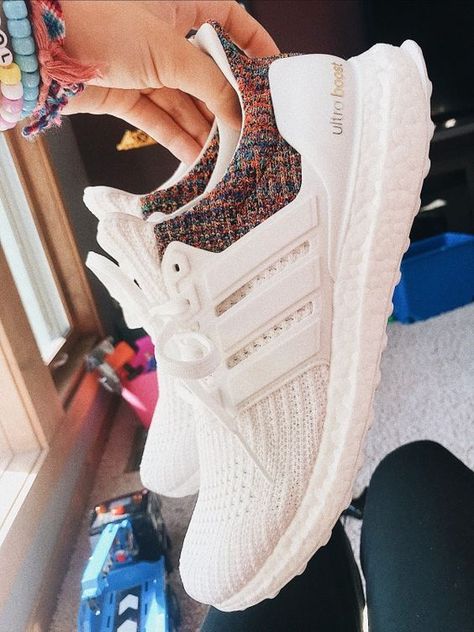 ✰P I N T E R E S T : @annaxlovee✰ White Tennis Shoes, Adidas White, Shoes Adidas, Adidas Ultra Boost, Ultra Boost, Crazy Shoes, Dream Shoes, Pretty Shoes, Shoe Obsession