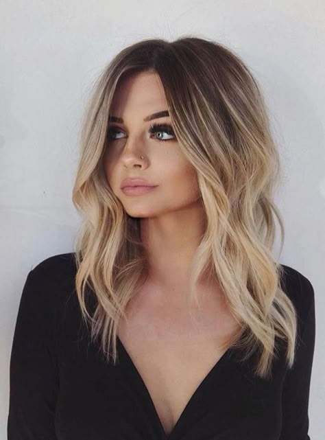 Tuns Bob Lung, Short Balayage, Ombre Hairstyles, Balayage Blond, Blond Balayage, Ombre Hair Blonde, Balayage Blonde, Fishtail Braid, Ombré Hair