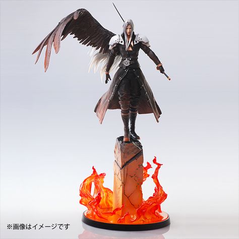 sephiroth figure for the collectors edition of final fantasy 7 rebirth. Final Fantasy Figures, Final Fantasy Sephiroth, Grassy Meadow, My Birthday Is, Dynamic Action, Fantasy Figurine, Final Fantasy Vii Remake, Just So You Know, Anime Figurines