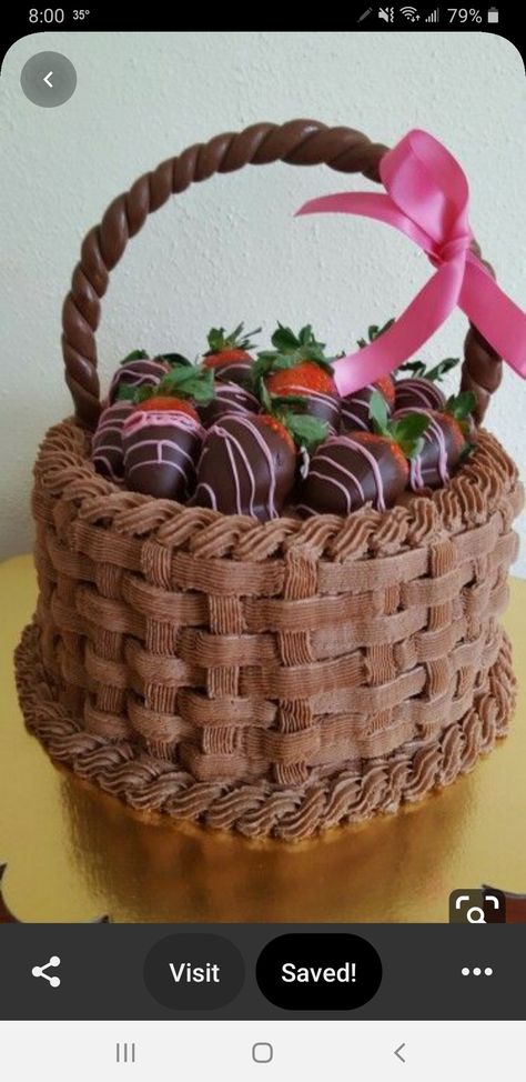 Strawberry Basket Cake, Basket Cake Decoration, Birthday Cake Fruit Decoration, Cake Fruit Decoration, Fruit Basket Cake Recipe, Fruit Basket Cake, Birthday Cake Fruit, Basket Cakes, Easter Basket Cake