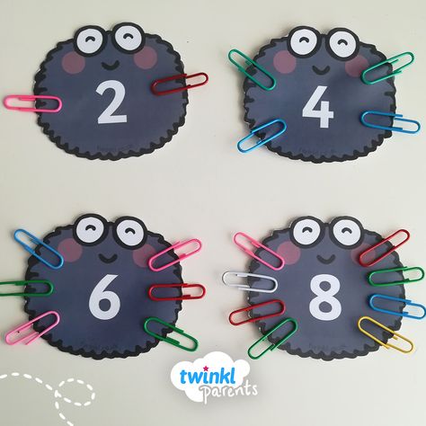 Spider Math Activities, Spider Math, Teach Numbers, Preschool Supplies, Alphabet Activities Kindergarten, Numeracy Activities, Mathematics Activities, Funky Fingers, Kindergarten Math Games