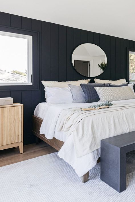 10 Best Blue Paint Colors for the Bedroom Dark Blue Bedroom Paint, Blue Bedroom Paint, Best Blue Paint Colors, Office Guest Bedroom, Blue Bedroom Ideas, Navy Bedrooms, Dark Blue Bedrooms, Blue Accent Walls, Boy Rooms