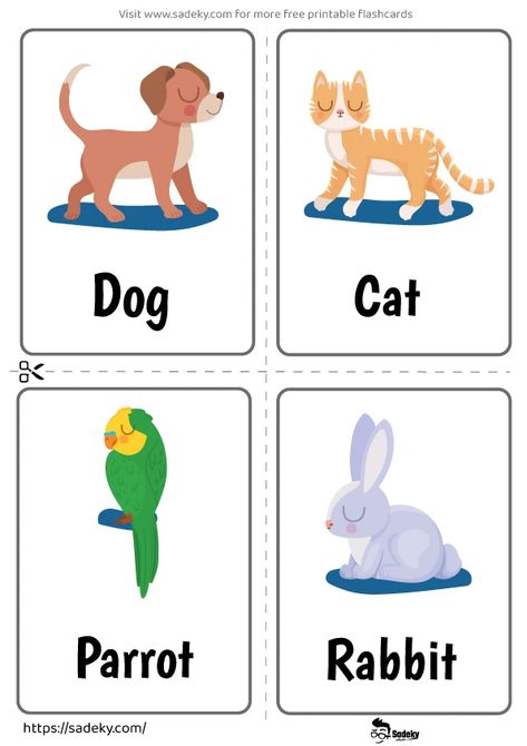 Free Printable Pet Animals Flashcards For Kids PDF | Sadeky Animals Flashcards For Kids, Animal Flash Cards, Turtle Coloring Pages, Animal Flashcards, Animal Worksheets, Kids Worksheets Preschool, Screen Free Activities, Flashcards For Kids, Printables Free Kids