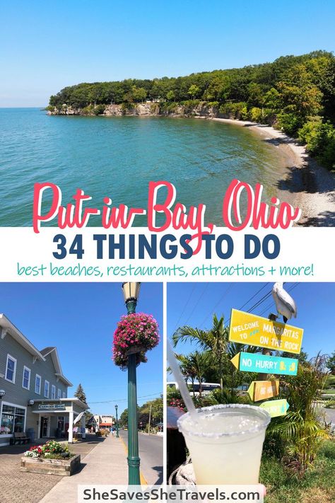 Planning a trip to Put in Bay on Lake Erie? This mega guide has everything you need to know before you go. Includes top attractions and off-the-beaten-path activities. Plan your trip with this list of things to do in Put-in-Bay, Ohio! | Put-in-Bay Ohio | Lake Erie Islands | Things to do Put-in-Bay | Midwest Travel | USA Vacation Spots Put In Bay Ohio Bachelorette, Port Clinton Ohio Things To Do, Put N Bay Ohio, Lake Erie Vacation, Lake Erie Islands, Things To Do In Ohio, Day Trips In Ohio, Put In Bay Ohio, Marblehead Ohio