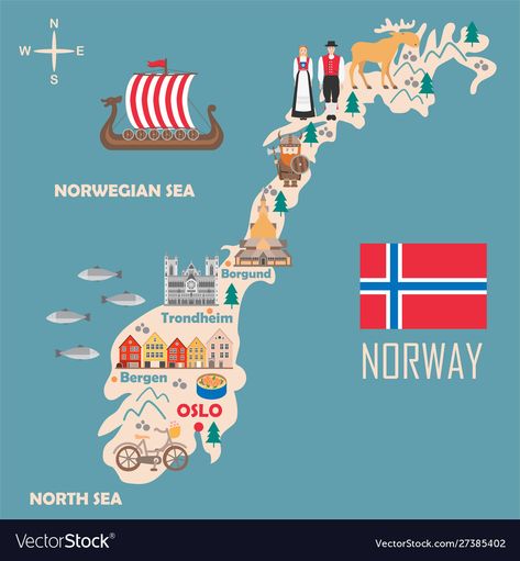 Norway Map, Trondheim Norway, Norway Flag, Alesund, Bergen Norway, Norway Travel, Tromso, Trondheim, Stavanger