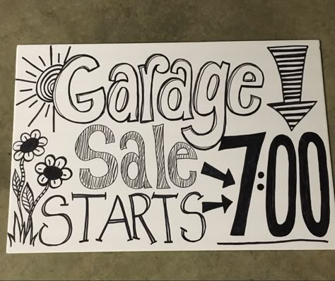 Cute Yard Sale Signs Ideas, Garage Sell Signs, Clever Garage Sale Signs, Yard Sell Ideas, Cute Garage Sale Signs, Tag Sale Signs, How To Set Up A Garage Sale, Best Yard Sale Signs, Garage Sale Signs Diy