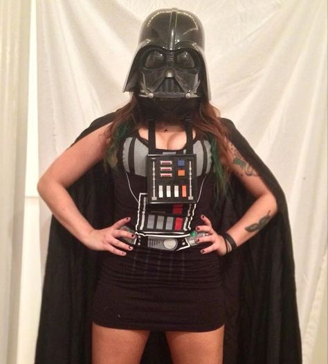 Darth Vader Costume For Women, Darth Vader Costume, Darth Vader Cosplay, Darth Vader Halloween, Darth Vader Costumes, Cathedral Wedding, Nerd Stuff, Cosplay Ideas, Costume Outfits