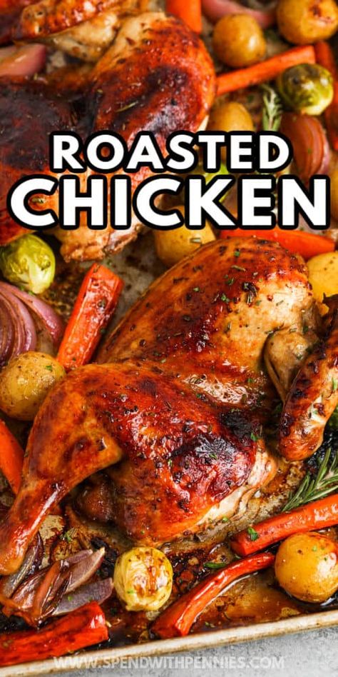 Roasted Balsamic Chicken Kansas Recipes, Roaster Chicken, Roasted Chicken And Vegetables, Balsamic Chicken Recipe, Roasted Vegetables With Chicken, Balsamic Chicken Recipes, Chicken For Dinner, Balsamic Marinade, Bbq Chicken Breast