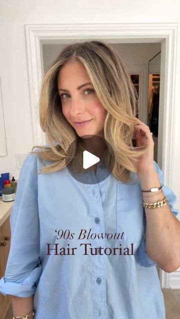 Emily Schuman on Instagram: "My steps for a swingy, ‘90s blowout ✨" 90s Layered Haircut Fine Hair, Soft Blowout Curls, Side Blowout Hairstyles, How To Style 90s Layered Hair, Bouncy Layered Hair Medium, Blowout Look With Straightener, Medium Length Blowout Styles, Blowout On Medium Length Hair, Mid Length Blowout