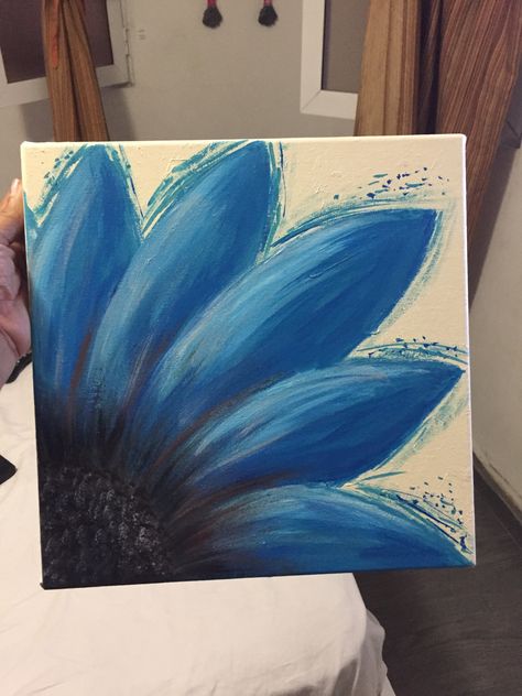 Paint Blue Aesthetic, Canvas Painting Ideas Flowers, Painting Ideas Flowers, Surreal Art Painting, Mini Toile, Gcse Art Sketchbook, Oil Pastels Painting, Boho Art Drawings, Small Canvas Paintings