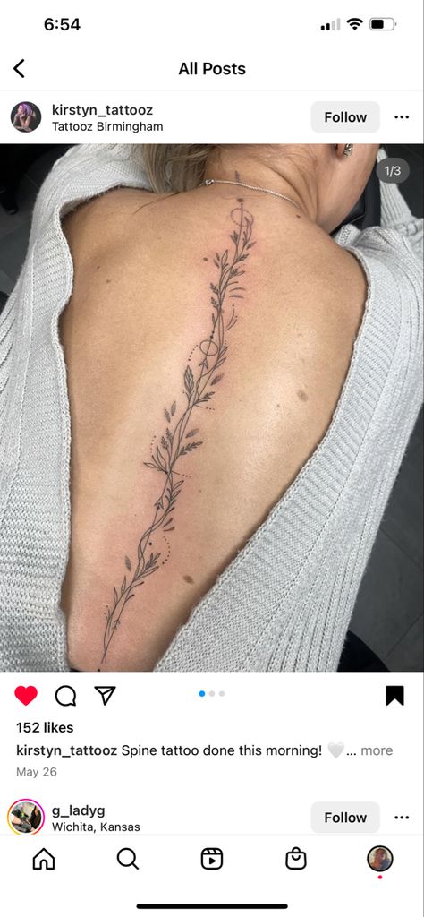 Hip To Spine Tattoo, Wrap Around Spine Tattoo, Women Spine Tattoo Ideas Flowers, Spine Tattoos Leaves, Vine Back Tattoo Women, Ethereal Tattoos Spine, Upper Left Back Tattoo, Leaf Spine Tattoos For Women, Spine Leaf Tattoos For Women