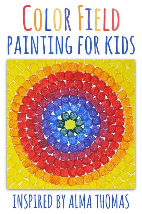 These amazing Alma Woodsey Thomas art projects teach us that it's never too late to start, and that you can always create art in any circumstance! House Art For Kids, Black Female Artists, Color Field Painting, Alma Thomas, Field Painting, Mixing Colors, Art Lessons For Kids, Female Artist, Elementary Art Projects