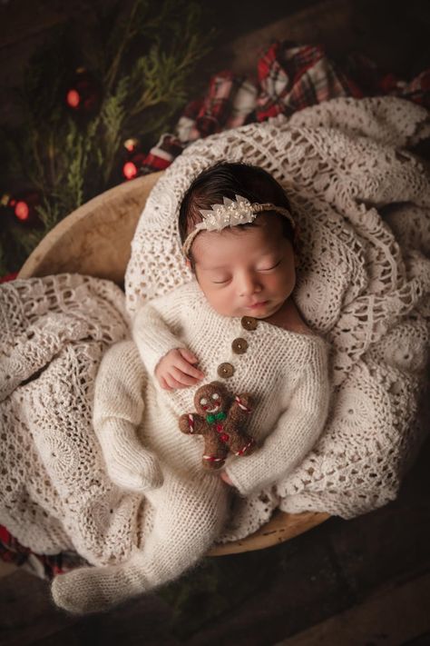 Newborn Photography December, Baby In A Stocking Photo, February Newborn Pictures, Newborn New Years Pictures, December Newborn Pictures, Newborn Pictures Christmas, Winter Newborn Photoshoot, Newborn Photography Winter, Winter Baby Photoshoot Ideas