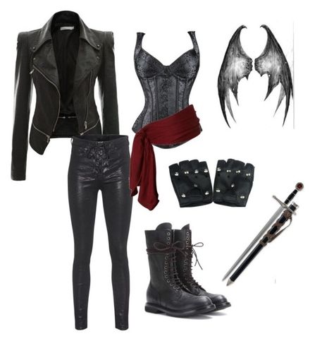 "Nerd series- Illyrian Fighting Leathers" by night-court-lady on Polyvore featuring Rick Owens and rag & bone Illyrian Leathers, Night Court Fashion, Divergent Outfits, Outfit Ideaa, Slytherin Fashion, Female Clothes Outfits, Badass Outfit, Warrior Outfit, Outfit Inspiration Women