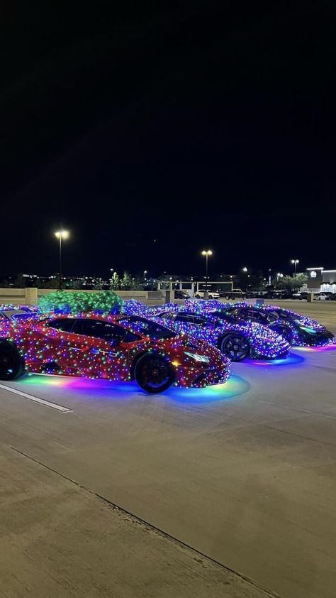 Cars With Underglow, Car With Christmas Lights, Christmas Car Wallpaper Iphone, Christmas Car Wallpaper, Car Obsession, Car Drifting, Blurry Pics, Jdm Wallpaper, Car Christmas