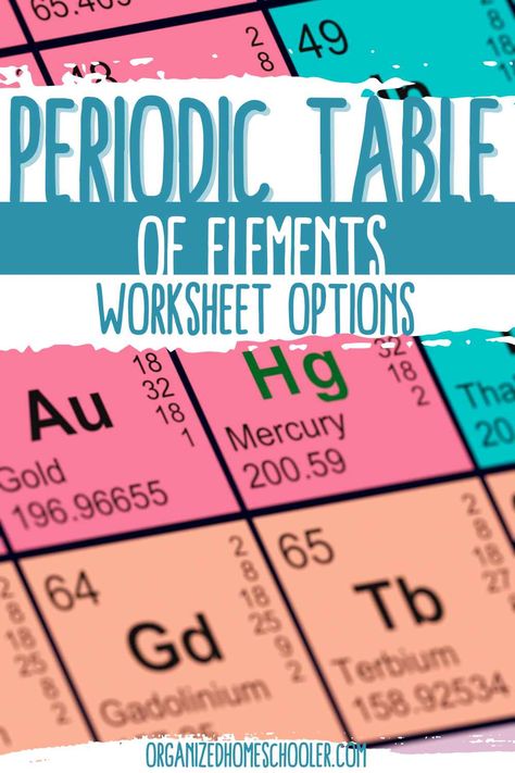 Chemistry Printables, Periodic Table Of The Elements Printable, Teaching The Periodic Table, Periodic Table Worksheets Free, Periodic Table Activities Middle School, Apologia Physical Science, Chemistry Lesson Plans, Letter M Worksheets, Ionization Energy Periodic Table