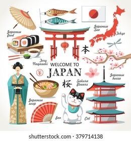 Welcome To Japan, Japan Illustration, Japon Illustration, Travel Illustration, Art Japonais, Maneki Neko, Dessin Adorable, Travel Scrapbook, Japanese Culture