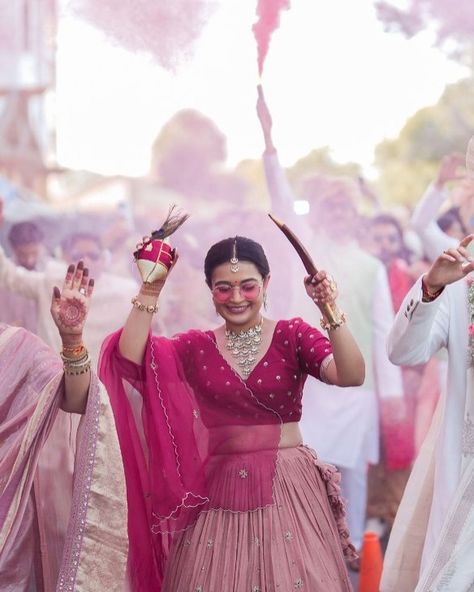 Women of Rhua Bridesmaid Radha Patel for her brothers wedding in the US in our Ishka hand embroidered lehenga. Raw silk deep red blouse… | Instagram Saree For Brothers Wedding Indian, Saree For Sisters Wedding Indian Fashion, Lehenga Ideas For Brother's Wedding, Lehenga Designs For Sisters Wedding, Brides Sister Lehenga, Lehnga For Brother Marriage, Pink Choli Design, Brother Marriage Dress For Sister, Dress For Sisters Wedding