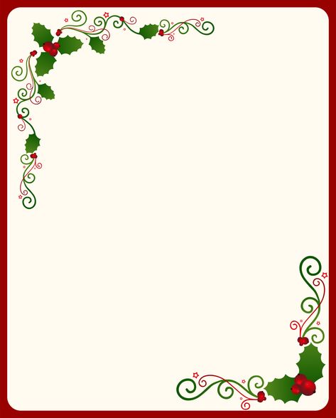 Christmas Borders Free Printable Clip Art, Christmas Stationary Printable Free, Christmas Borders Free Printable, Christmas Border Frame, Christmas Stationary Printable, Printable Christmas Paper, Page Borders Free, Free Christmas Borders, Christmas Letterhead