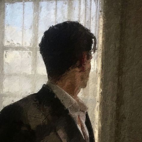 Oil painting of a guy looking backwards to a window Oil Painting Pfp, Ron Hicks, Art Guy, Hold Your Peace, Anime Mermaid, Flirting With Men, Gentleman Aesthetic, Story Aesthetic, Aesthetic Dark Academia