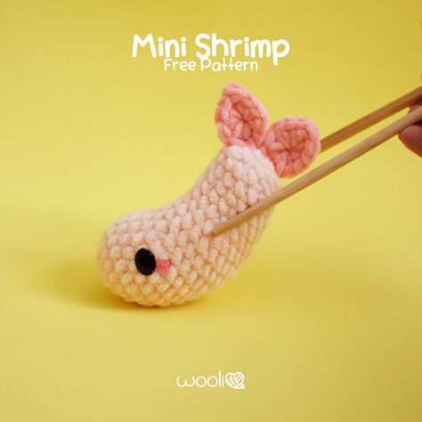 Hey guys! As a true sushi and shrimp fan, I’m so excited to finally share this pattern with you! 🍤✨ Mini Shimi is finally here at Wooli, and it’s completely free! 🧡 The perfect addition to your sushi collection 🍣🍤🍙 The pattern includes instructions for both the tempura and fresh shrimp versions! So, which team are you—tempura or cocktail shrimp? 🍤 I hope you enjoy making this tasty little friend as much as I did! 😋 #Crochet #Amigurumi #FreePattern #CrochetSushi #TempuraShrimp #FreshShrimp ... Shrimp Amigurumi Free Pattern, Shrimp Crochet Pattern Free, Crochet Sushi Pattern Free, Shrimp Crochet Pattern, Crochet Shrimp, Sushi Crochet, Crochet Sushi, Cocktail Shrimp, Fresh Shrimp