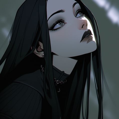 Anime Pp, Girl Pp, Pp Anime, Anime Goth, Music Pics, Japon Illustration, Dope Cartoon Art, Gothic Anime, Digital Art Anime