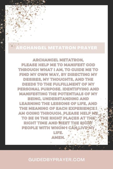 Archangel Metatron Prayer – Guided by Prayer Meal Prepping Ideas, Arch Angels, Prepping Ideas, Chakra Health, Archangel Metatron, Spiritual Transformation, Meal Prepping, Guardian Angel, Life Lessons