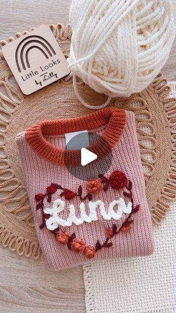 Little Looks by Lilly on Instagram: "A gorgeous antique rose heart for Luna 🌹 thanks for all the love on the last antique rose heart video! You can snag one of these hand embroidered sweaters next drop ❤️ date and time will be announced this weekend! #rose #art #handembroidery #fiberart #sweater #fashion" Heart Video, Embroidered Sweaters, Embroidery Sweater, Rose Heart, Date And Time, Embroidery Letters, Rosé Heart, Heart Sweater, Sewing Embroidery Designs